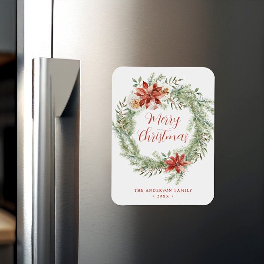 エレガントPoinsettiasとGreenery非写真 マグネット