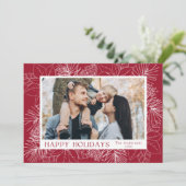 エレガントPoinsettiasとPine Conesの写真 シーズンカード (スタンド正面)