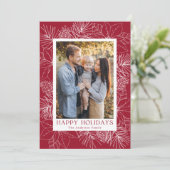 エレガントPoinsettiasとPine Conesの写真 シーズンカード (スタンド正面)