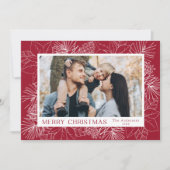 エレガントPoinsettiasとPine Conesの写真 シーズンカード (正面)