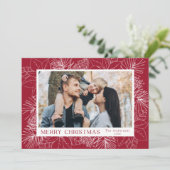 エレガントPoinsettiasとPine Conesの写真 シーズンカード (スタンド正面)