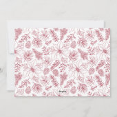 エレガントPoinsettiasとPine Conesの写真 シーズンカード (裏面)