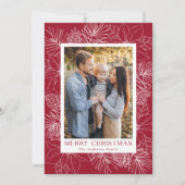 エレガントPoinsettiasとPine Conesの写真 シーズンカード (正面)