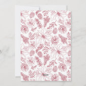 エレガントPoinsettiasとPine Conesの写真 シーズンカード (裏面)