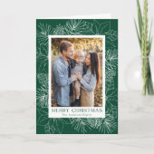 エレガントPoinsettiasとPineconesの写真 シーズンカード (正面)