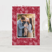 エレガントPoinsettiasとPinecones 2の写真 シーズンカード (裏面)