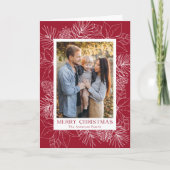 エレガントPoinsettiasとPinecones 2の写真 シーズンカード (正面)