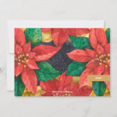 エレガントPoinsettias Christmas Photo シーズンカード (裏面)