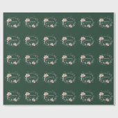 エレガントPointsettaとBerryリース名 ラッピングペーパー (フラット)