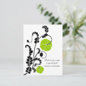 エレガントPoppy Wedding RSVP / Reply Cards (スタンド正面)