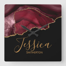 エレガントPurple Burgundy金ゴールドMarble Agate名 