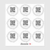 エレガントqrコード小さなビジネス割引感謝していあなた シール (シート)