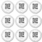 エレガントqrコード小さなビジネス割引感謝していあなた シール (正面)