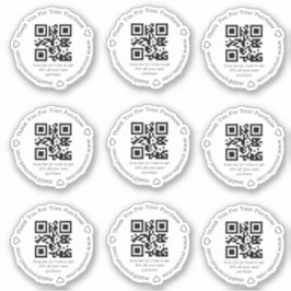 エレガントqrコード小さなビジネス割引感謝していあなた シール