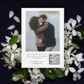エレガントQRコード2枚の写真の結婚式  セーブザデート