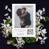 エレガントQRコード2枚の写真の結婚式 セーブザデート