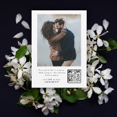 エレガントQRコード2枚の写真の結婚式 セーブザデート