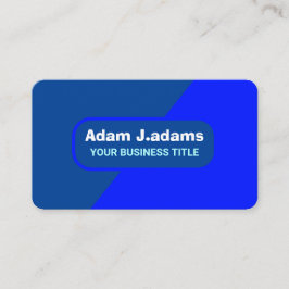 (エレガントQRコード)青モダンプロフェッショナル 名刺