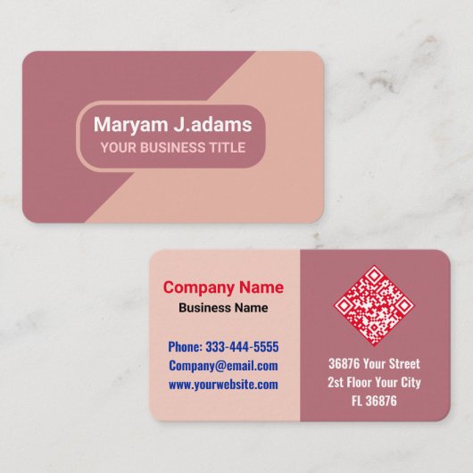 エレガントQRモダンコードのスキャンバラ金ゴールド 名刺 (正面/裏面)