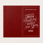 エレガントRed Merry Christmas & Happy New Year photo (外部フラット)