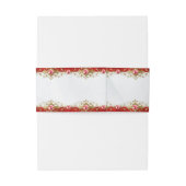 エレガントRed Metallic Monogram Script結婚's 招待状ベリーバンド (裏面例)
