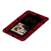 エレガントRed Rose -結婚s Thank You マグネット (左側)