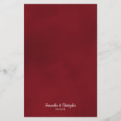 エレガントRed Rose Budgetのメ結婚ニュー (裏面)