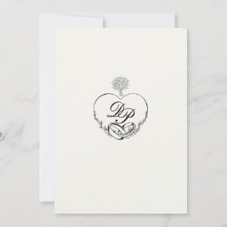 エレガントRomnticモノグラムクラス結婚式招待状 招待状