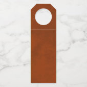 エレガントRust Orange & 結婚金ゴールド ボトルネックタグ (裏面)