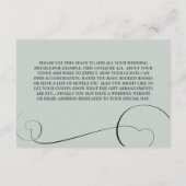 エレガントSage GreenとWrithuの結婚詳細 エンクロージャーカード (裏面)