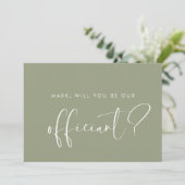 エレガントSage Green公式プロポーザル・カード 招待状 (スタンド正面)