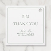 エレガントSage Green Monogramありがとうござ結婚う フェイバータグ (裏面)