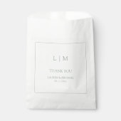 エレガントSage Green Monogramありがとうござ結婚う フェイバーバッグ (正面)