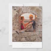 エレガントSage Green Photoのスクリプ結婚ト セーブザデート (正面)