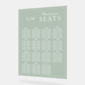 エレガントSage Green Script Monogramの結婚座席 アクリルサイン (傾斜)