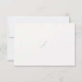 エレガントSage Green Script Monogram結婚の 出欠カード (裏面)