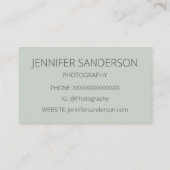 エレガントSage Lotus Flowerミニマリスト 名刺 (裏面)