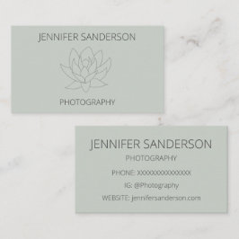 エレガントSage Lotus Flowerミニマリスト 名刺