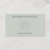 エレガントSage Lotus Flowerミニマリスト 名刺 (正面)