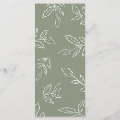 エレガントSage Minimalistの葉メ結婚ニュー メニュー (裏面)