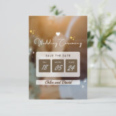 「エレガントSave The Date」のカー結婚ド – 編集可能 セーブザデート (スタンド正面)
