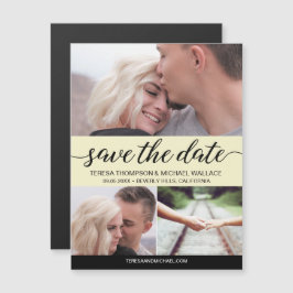 「エレガントSave the Date」のマグネパーソナライズされた結婚ー マグネット招待状