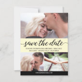「エレガントSave the Date」のマグネパーソナライズされた結婚ー マグネット招待状 (正面)