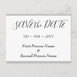 「エレガントSAVE the DATE」ポストカード ポストカード