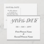 「エレガントSAVE the DATE」ポストカード ポストカード (正面/裏面)