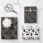 エレガントScandi Christmas金ゴールド&ブラックラッピングパップ ラッピングペーパーシート<br><div class="desc">このラッピング紙コレクションは、美しい金ゴールドとブラッククラシッククリスマスデザインを備えている。休日の贈り物にクラスのtouchを追加するのに最適。彼のために、彼女のために、あなたの顧客のために。美しくシックモダン。クリスマスの外観にタイムレス与えギフトのラップがあなた伝統的にセット。今年飾は、これらの美しい調整紙であなたの贈り物を包む。自分の店の他のデザインをチェックするラッピング紙コレクション： https://www.zazzle.com/collections/wrapping_paper-119387248703182392</div>