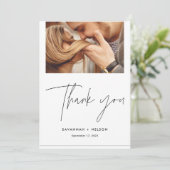 エレガントScriptの結婚サンキューカード(写真) サンキューカード (スタンド正面)