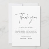エレガントScriptの結婚サンキューカード(写真) サンキューカード (裏面)