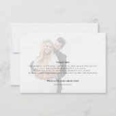 エレガントScriptの結婚写真カスタム サンキューカード (裏面)