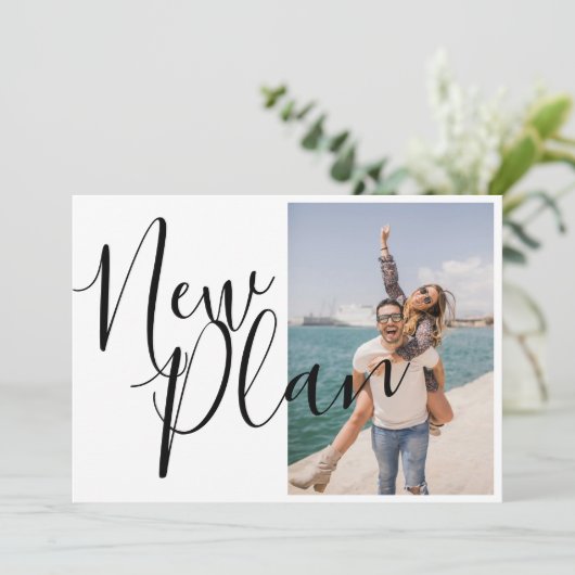 エレガントScript写真の日付の変更 セーブザデート (スタンド正面)